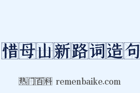 惜母山新路词造句是什么意思的图片
